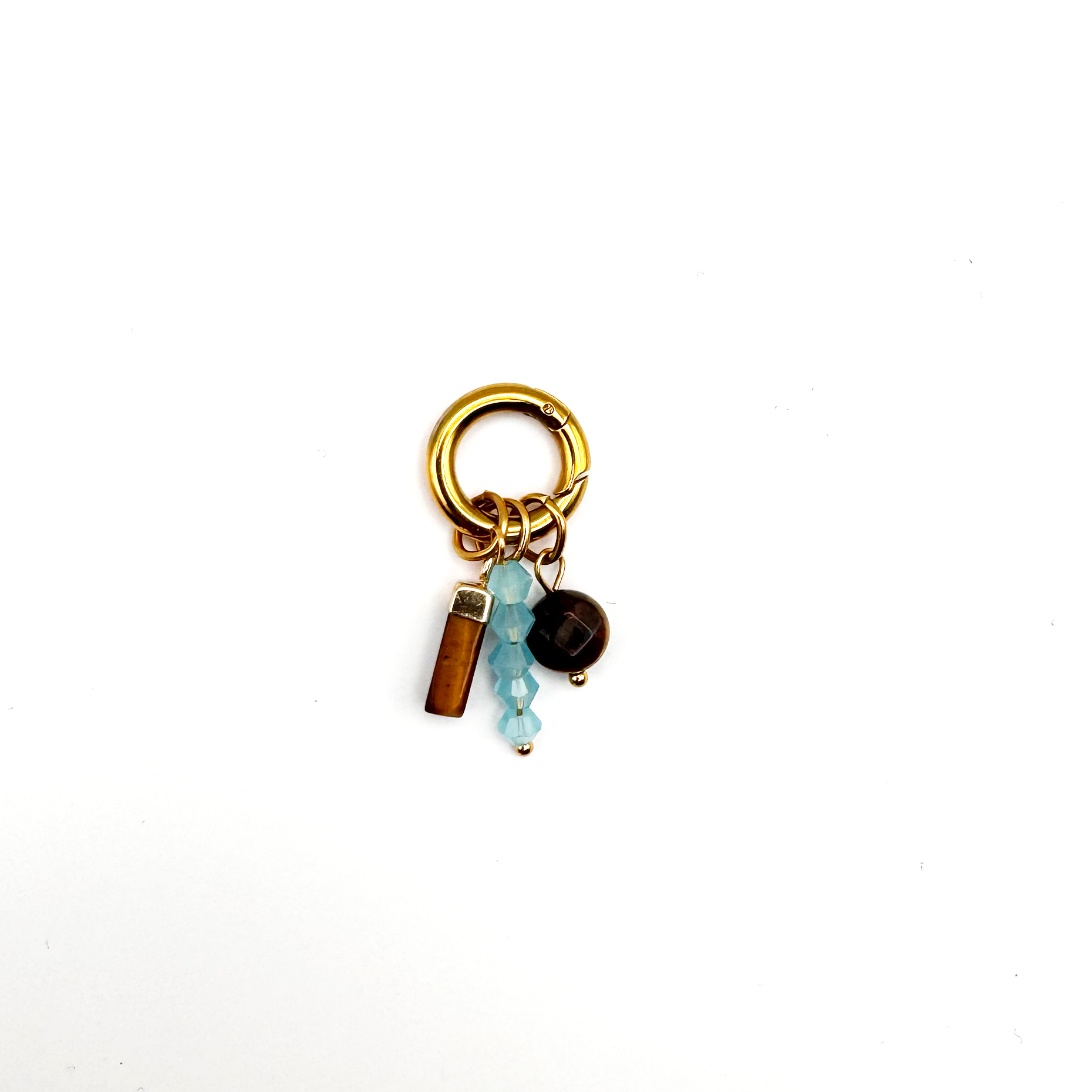 Charm Tiger Eye & Aqua