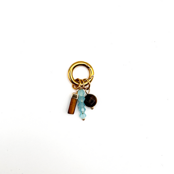 Charm Tiger Eye & Aqua
