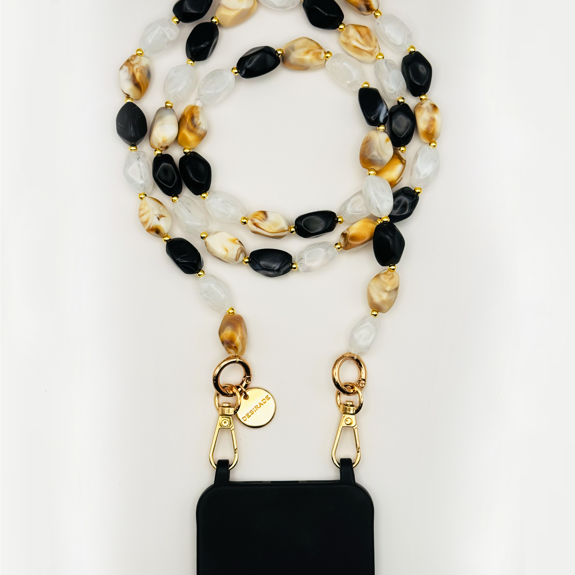 Mocha Swirl – Crossbody Strap pentru telefon