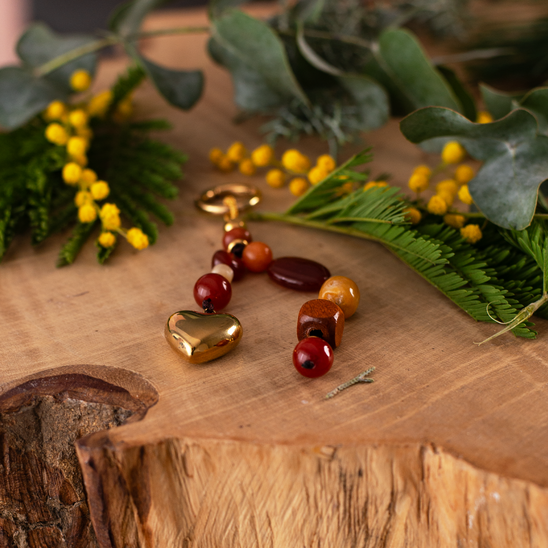 TERRA SOLE – Charm pentru geantă din pietre naturale