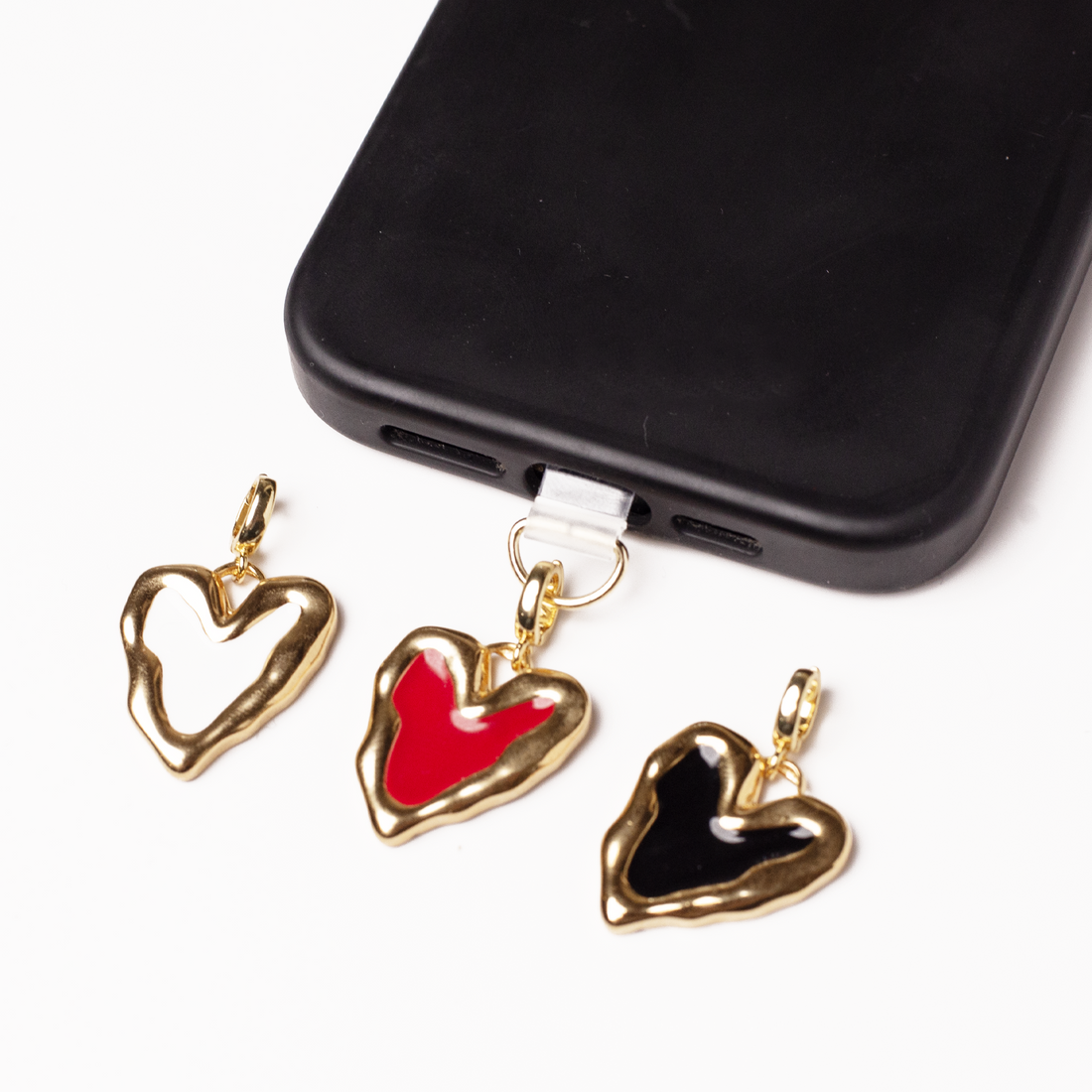 Heart of Gold: Adaptor + Charm Inimă Alb – 18K Edition
