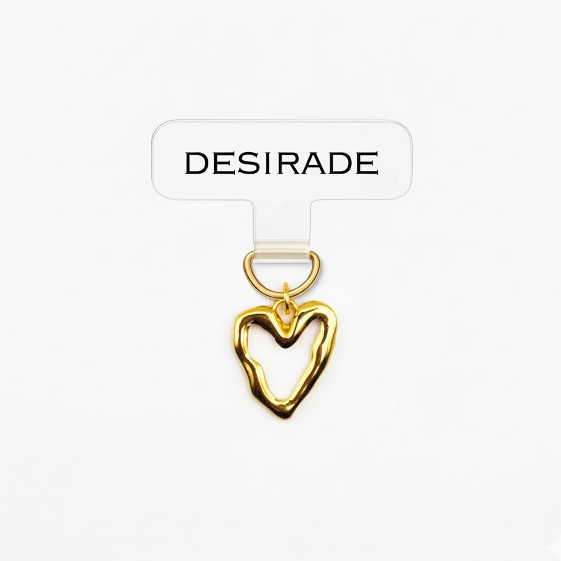 Heart of Gold: Adaptor + Charm Inimă Alb – 18K Edition