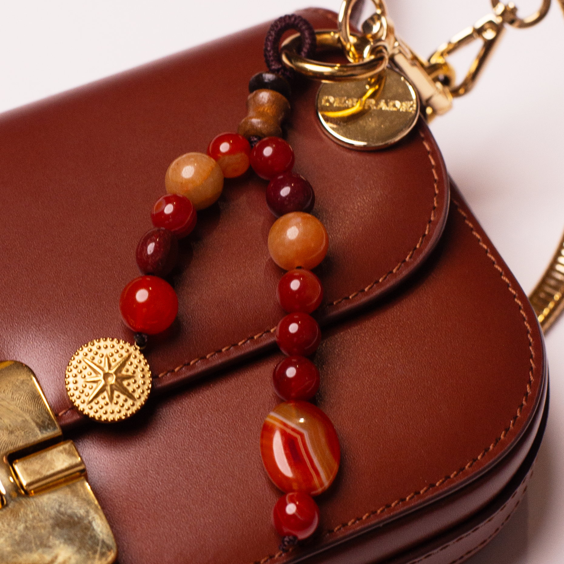 ROSSO TERRA - Charm pentru geantă din pietre naturale