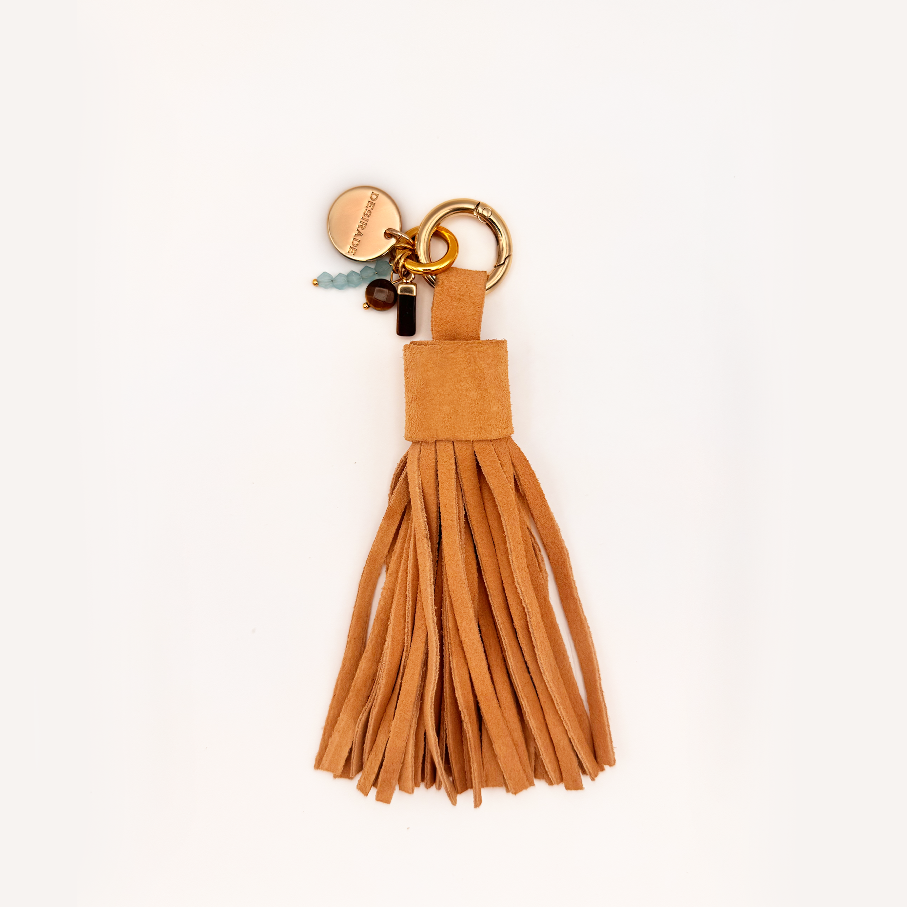 Charm din piele întoarsă maro-caramel – Marrakesh