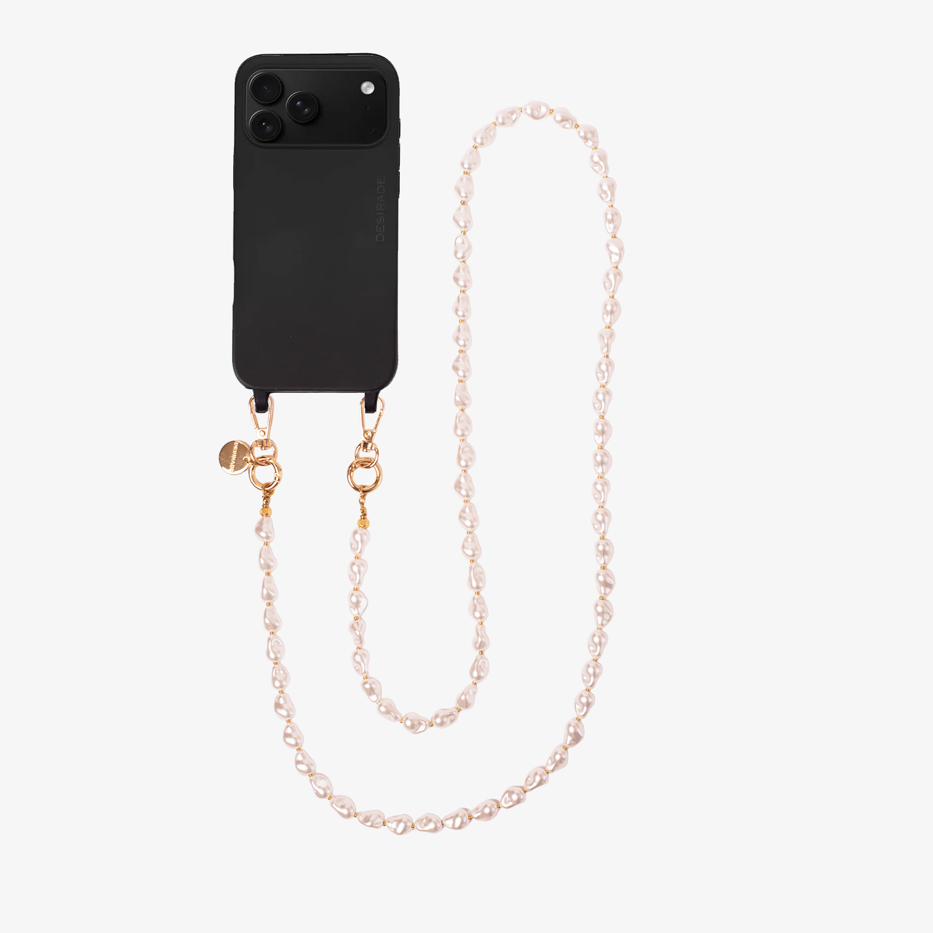 GRAZIA – Strap crossbody pentru telefon cu perle sintetice