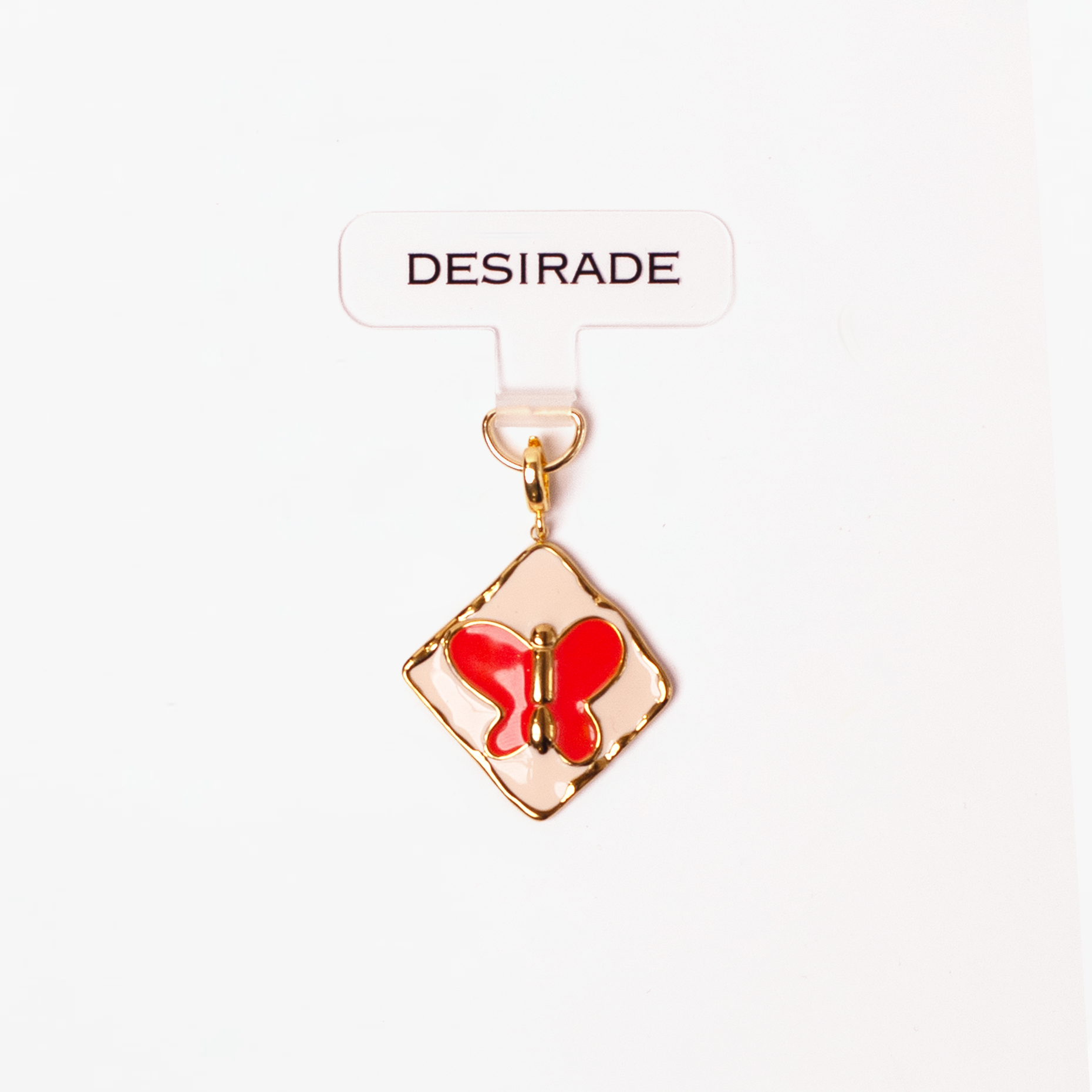 Butterfly Sunset: Adaptor + Charm Fluture Portocaliu – 18K Edition